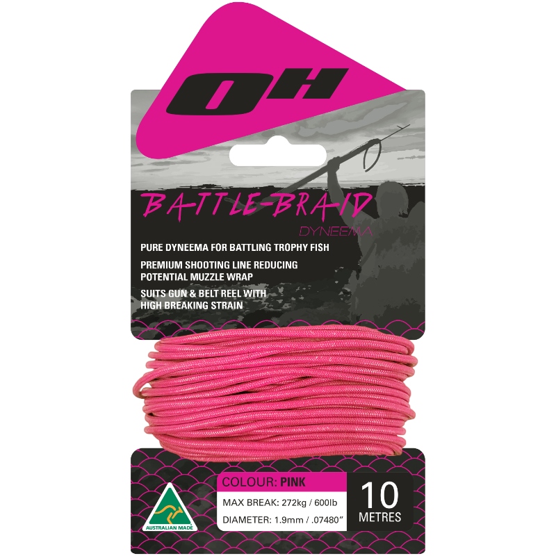 1.9mm BATTLE-BRAID DYNEEMA PINK 10m CARD - Click Image to Close